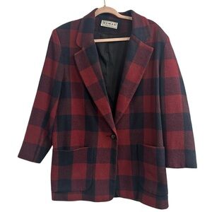 Dumas usa Women’s Plaid Blazer Preppy Academia 80s. Estimated Size 12
